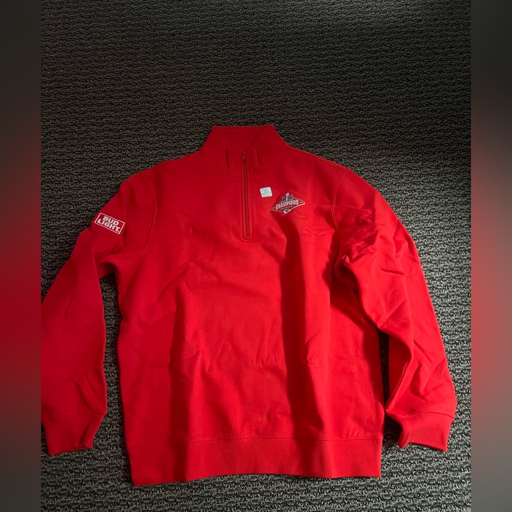 Chiefs Super Bowl Sport-Tek Men's Red Zip-Up Sweater